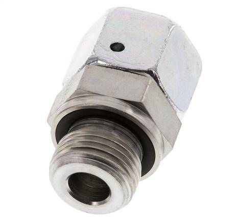 15L & G1/2'' Verzinkter Stahl Gerades Drehgelenk mit Außengewinde 315 bar NBR O-Ring Dichtungskonus Einstellbar ISO 8434-1