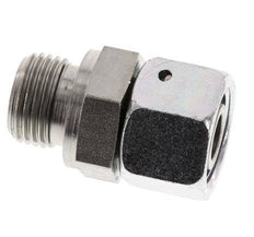 15L & G1/2'' Verzinkter Stahl Gerades Drehgelenk mit Außengewinde 315 bar NBR O-Ring Dichtungskonus Einstellbar ISO 8434-1