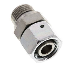 15L & G1/2'' Verzinkter Stahl Gerades Drehgelenk mit Außengewinde 315 bar NBR O-Ring Dichtungskonus Einstellbar ISO 8434-1