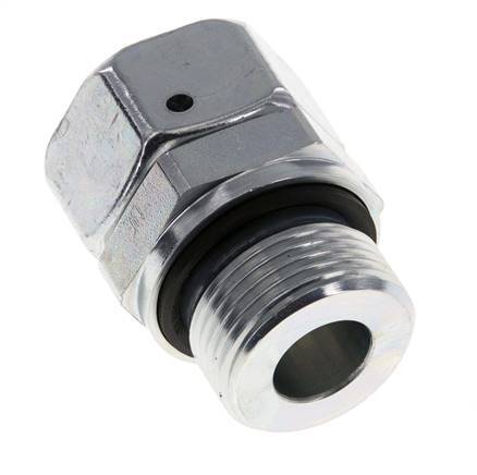 18L & G3/4'' Verzinkter Stahl Gerades Drehgelenk mit Außengewinde 315 bar NBR O-Ring Dichtungskonus Einstellbar ISO 8434-1