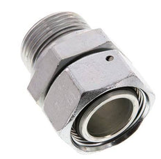 28L & G1'' Verzinkter Stahl Gerades Drehgelenk mit Außengewinde 160 bar NBR O-Ring Dichtungskonus Einstellbar ISO 8434-1