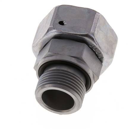 28L & G3/4'' Verzinkter Stahl Gerades Drehgelenk mit Außengewinde 160 bar NBR O-Ring Dichtungskonus Einstellbar ISO 8434-1