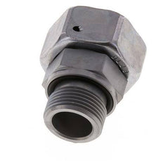 28L & G3/4'' Verzinkter Stahl Gerades Drehgelenk mit Außengewinde 160 bar NBR O-Ring Dichtungskonus Einstellbar ISO 8434-1