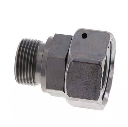 28L & G3/4'' Verzinkter Stahl Gerades Drehgelenk mit Außengewinde 160 bar NBR O-Ring Dichtungskonus Einstellbar ISO 8434-1