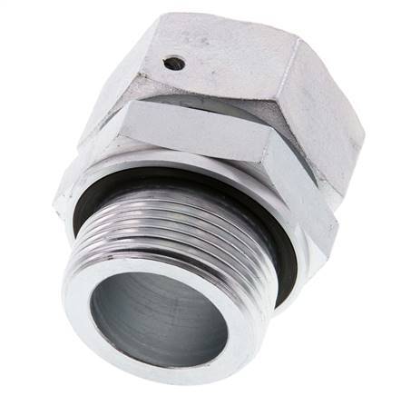 35L & G1-1/4'' Verzinkter Stahl Gerades Drehgelenk mit Außengewinde 160 bar NBR O-Ring Dichtungskonus Einstellbar ISO 8434-1