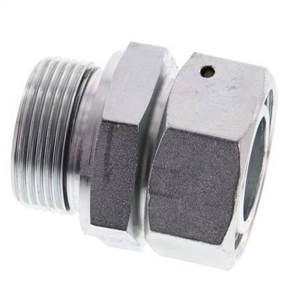 35L & G1-1/4'' Verzinkter Stahl Gerades Drehgelenk mit Außengewinde 160 bar NBR O-Ring Dichtungskonus Einstellbar ISO 8434-1