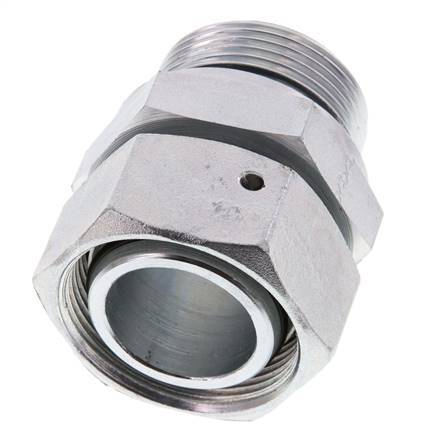 35L & G1-1/4'' Verzinkter Stahl Gerades Drehgelenk mit Außengewinde 160 bar NBR O-Ring Dichtungskonus Einstellbar ISO 8434-1