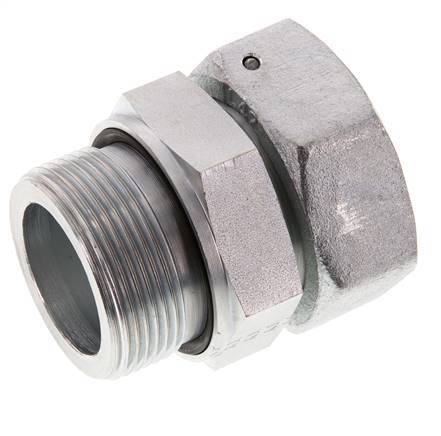 42L & G1-1/2'' Verzinkter Stahl Gerades Drehgelenk mit Außengewinde 160 bar NBR O-Ring Dichtungskonus Einstellbar ISO 8434-1
