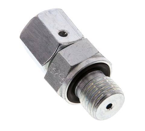 6S & G1/4'' Verzinkter Stahl, gerade drehbar mit Außengewinde 630 bar NBR O-Ring Dichtkonus Einstellbar ISO 8434-1