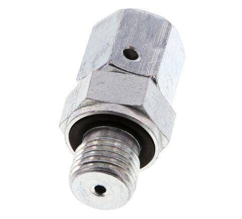 6S & G1/4'' Verzinkter Stahl, gerade drehbar mit Außengewinde 630 bar NBR O-Ring Dichtkonus Einstellbar ISO 8434-1