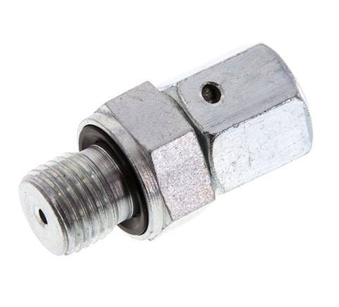 6S & G1/4'' Verzinkter Stahl, gerade drehbar mit Außengewinde 630 bar NBR O-Ring Dichtkonus Einstellbar ISO 8434-1