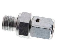 6S & G1/4'' Verzinkter Stahl, gerade drehbar mit Außengewinde 630 bar NBR O-Ring Dichtkonus Einstellbar ISO 8434-1