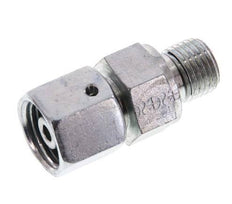 8S & G1/4'' Verzinkter Stahl Gerades Drehgelenk mit Außengewinde 630 bar NBR O-Ring Dichtungskonus Einstellbar ISO 8434-1