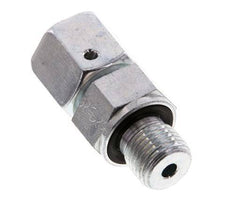 8S & G1/4'' Verzinkter Stahl Gerades Drehgelenk mit Außengewinde 630 bar NBR O-Ring Dichtungskonus Einstellbar ISO 8434-1