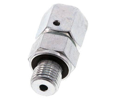 8S & G1/4'' Verzinkter Stahl Gerades Drehgelenk mit Außengewinde 630 bar NBR O-Ring Dichtungskonus Einstellbar ISO 8434-1