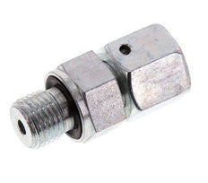8S & G1/4'' Verzinkter Stahl Gerades Drehgelenk mit Außengewinde 630 bar NBR O-Ring Dichtungskonus Einstellbar ISO 8434-1