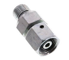 8S & G1/4'' Verzinkter Stahl Gerades Drehgelenk mit Außengewinde 630 bar NBR O-Ring Dichtungskonus Einstellbar ISO 8434-1