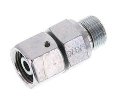 10S & G3/8'' Verzinkter Stahl Gerades Drehgelenk mit Außengewinde 630 bar NBR O-Ring Dichtungskonus Einstellbar ISO 8434-1