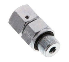 10S & G3/8'' Verzinkter Stahl Gerades Drehgelenk mit Außengewinde 630 bar NBR O-Ring Dichtungskonus Einstellbar ISO 8434-1