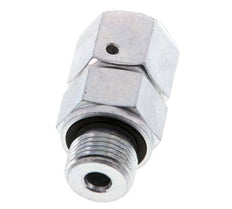 10S & G3/8'' Verzinkter Stahl Gerades Drehgelenk mit Außengewinde 630 bar NBR O-Ring Dichtungskonus Einstellbar ISO 8434-1
