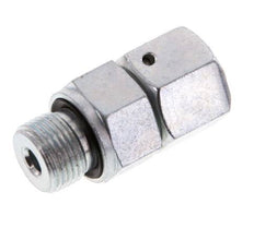 10S & G3/8'' Verzinkter Stahl Gerades Drehgelenk mit Außengewinde 630 bar NBR O-Ring Dichtungskonus Einstellbar ISO 8434-1