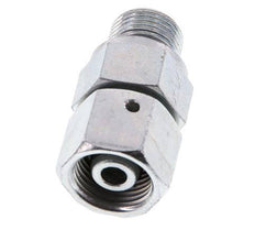 10S & G3/8'' Verzinkter Stahl Gerades Drehgelenk mit Außengewinde 630 bar NBR O-Ring Dichtungskonus Einstellbar ISO 8434-1