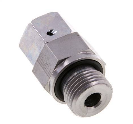 12S & G1/2'' Verzinkter Stahl Gerades Drehgelenk mit Außengewinde 630 bar NBR O-Ring Dichtungskonus Einstellbar ISO 8434-1