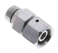 14S & G1/2'' Verzinkter Stahl Gerades Drehgelenk mit Außengewinde 630 bar NBR O-Ring Dichtungskonus Einstellbar ISO 8434-1