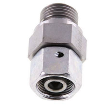 14S & G1/2'' Verzinkter Stahl Gerades Drehgelenk mit Außengewinde 630 bar NBR O-Ring Dichtungskonus Einstellbar ISO 8434-1