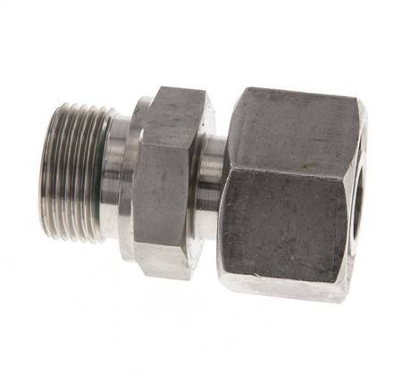 14S & G1/2'' Verzinkter Stahl Gerades Drehgelenk mit Außengewinde 630 bar NBR O-Ring Dichtungskonus Einstellbar ISO 8434-1