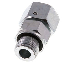 16S & G1/2'' Verzinkter Stahl Gerades Drehgelenk mit Außengewinde 400 bar NBR O-Ring Dichtungskonus Einstellbar ISO 8434-1