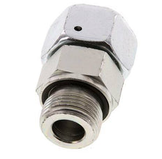 20S & G3/4'' Verzinkter Stahl Gerades Drehgelenk mit Außengewinde 400 bar NBR O-Ring Dichtungskonus Einstellbar ISO 8434-1