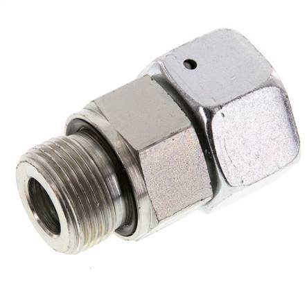 20S & G3/4'' Verzinkter Stahl Gerades Drehgelenk mit Außengewinde 400 bar NBR O-Ring Dichtungskonus Einstellbar ISO 8434-1