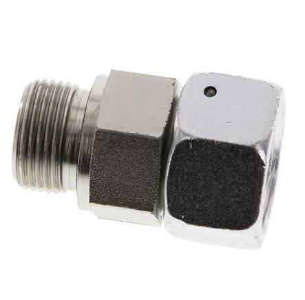20S & G3/4'' Verzinkter Stahl Gerades Drehgelenk mit Außengewinde 400 bar NBR O-Ring Dichtungskonus Einstellbar ISO 8434-1