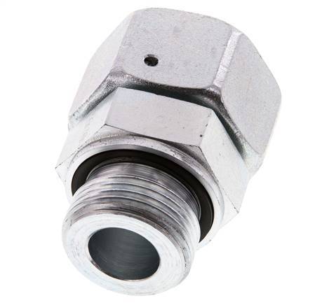 25S & G1'' Verzinkter Stahl Gerades Drehgelenk mit Außengewinde 400 bar NBR O-Ring Dichtungskonus Einstellbar ISO 8434-1