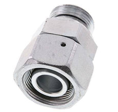 25S & G1'' Verzinkter Stahl Gerades Drehgelenk mit Außengewinde 400 bar NBR O-Ring Dichtungskonus Einstellbar ISO 8434-1