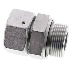 30S & G1-1/4'' Verzinkter Stahl Gerades Drehgelenk mit Außengewinde 400 bar NBR O-Ring Dichtungskonus Einstellbar ISO 8434-1