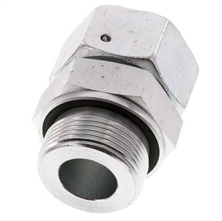 30S & G1-1/4'' Verzinkter Stahl Gerades Drehgelenk mit Außengewinde 400 bar NBR O-Ring Dichtungskonus Einstellbar ISO 8434-1