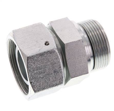38S & G1-1/2'' Verzinktes Stahl-Drehgelenk mit Außengewinde 315 bar NBR O-Ring Dichtungskonus Einstellbar ISO 8434-1