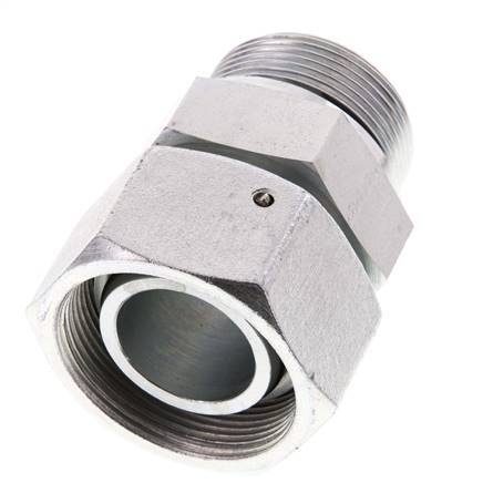 38S & G1-1/2'' Verzinktes Stahl-Drehgelenk mit Außengewinde 315 bar NBR O-Ring Dichtungskonus Einstellbar ISO 8434-1