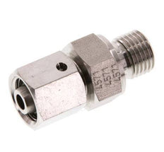 8L & G1/4'' Edelstahl-Drehgelenk mit Außengewinde 315 bar FKM O-Ring-Dichtkonus Einstellbar ISO 8434-1