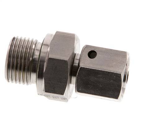 8L & G3/8'' Edelstahl-Drehgelenk mit Außengewinde 315 bar FKM O-Ring-Dichtkonus Einstellbar ISO 8434-1