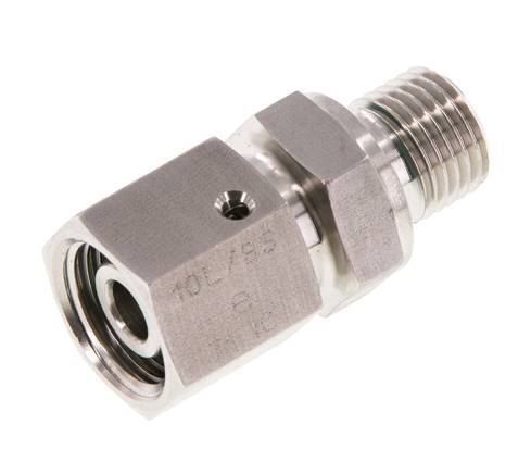 10L & G1/4'' Edelstahl-Drehgelenk mit Außengewinde 315 bar FKM O-Ring-Dichtkonus Einstellbar ISO 8434-1