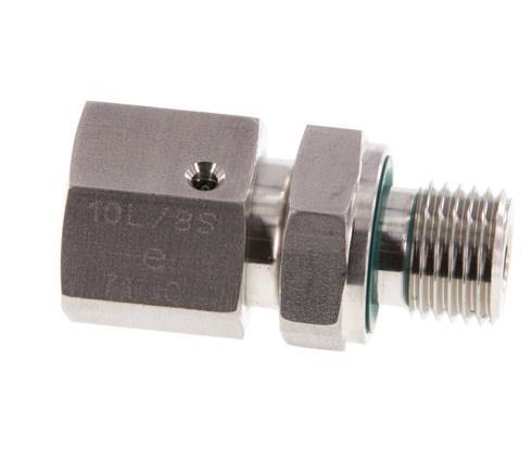 10L & G1/4'' Edelstahl-Drehgelenk mit Außengewinde 315 bar FKM O-Ring-Dichtkonus Einstellbar ISO 8434-1