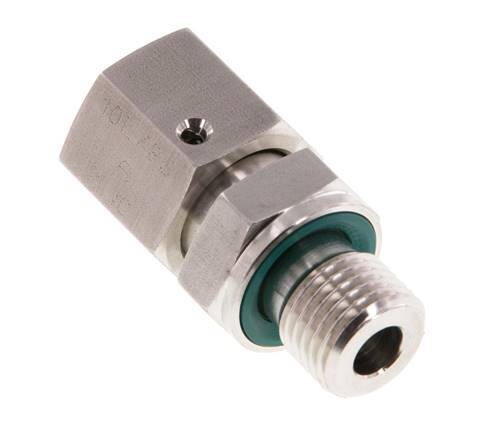 10L & G1/4'' Edelstahl-Drehgelenk mit Außengewinde 315 bar FKM O-Ring-Dichtkonus Einstellbar ISO 8434-1