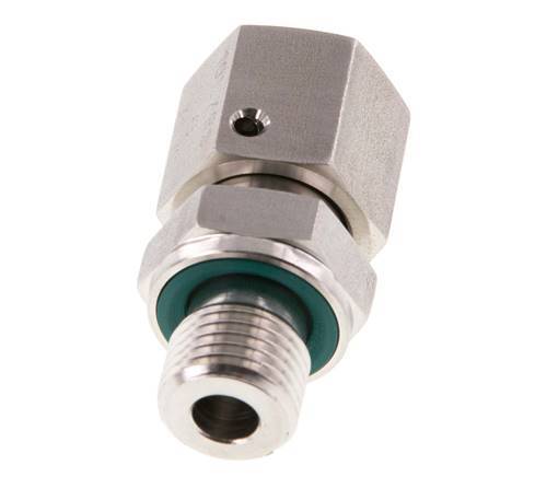 10L & G1/4'' Edelstahl-Drehgelenk mit Außengewinde 315 bar FKM O-Ring-Dichtkonus Einstellbar ISO 8434-1
