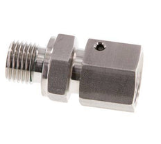 10L & G1/4'' Edelstahl-Drehgelenk mit Außengewinde 315 bar FKM O-Ring-Dichtkonus Einstellbar ISO 8434-1