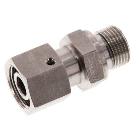 12L & G3/8'' Edelstahl-Drehgelenk mit Außengewinde 315 bar FKM O-Ring-Dichtkonus Einstellbar ISO 8434-1