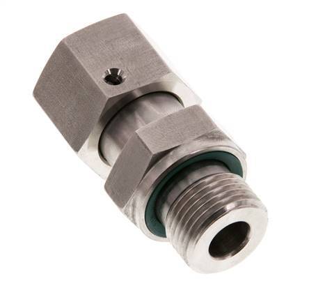 12L & G3/8'' Edelstahl-Drehgelenk mit Außengewinde 315 bar FKM O-Ring-Dichtkonus Einstellbar ISO 8434-1