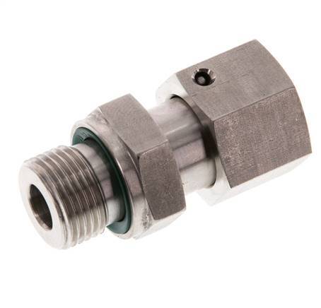 12L & G3/8'' Edelstahl-Drehgelenk mit Außengewinde 315 bar FKM O-Ring-Dichtkonus Einstellbar ISO 8434-1